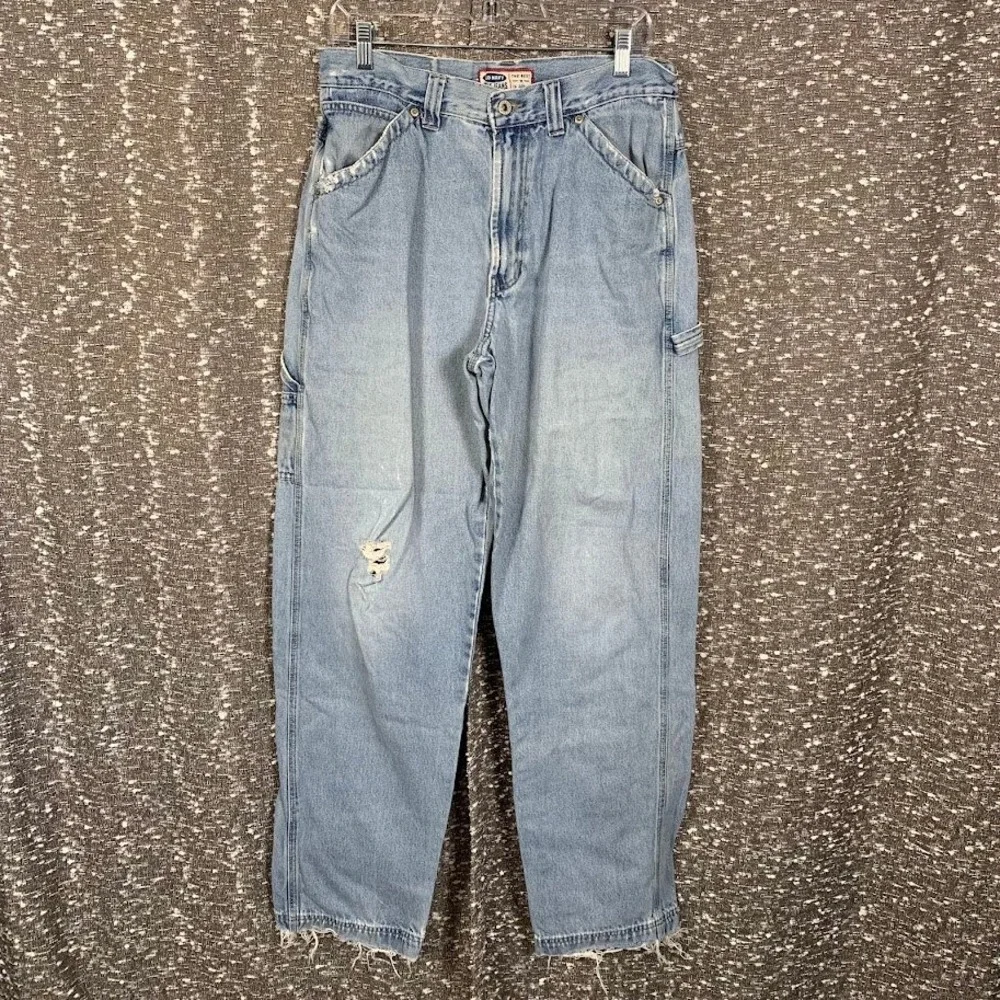 Vintage Old Navy Carpenter Jeans Mens 31x29 Light Wash Baggy Skater Y2K Denim
